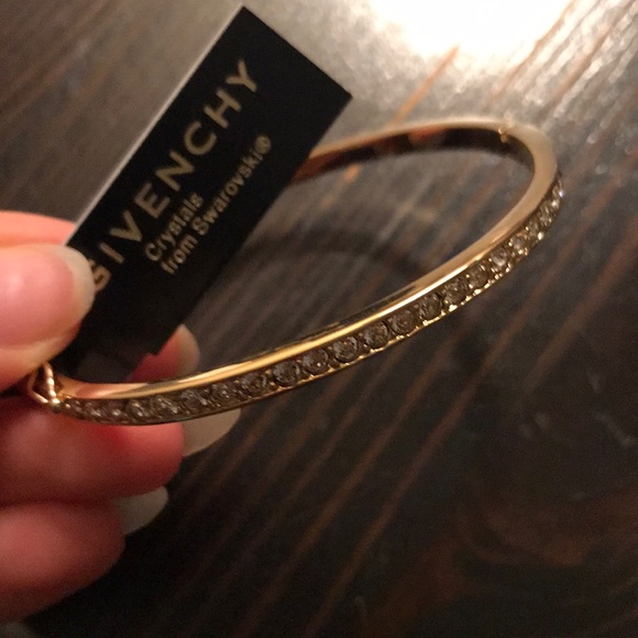 givenchy silk crystal element bangle bracelet